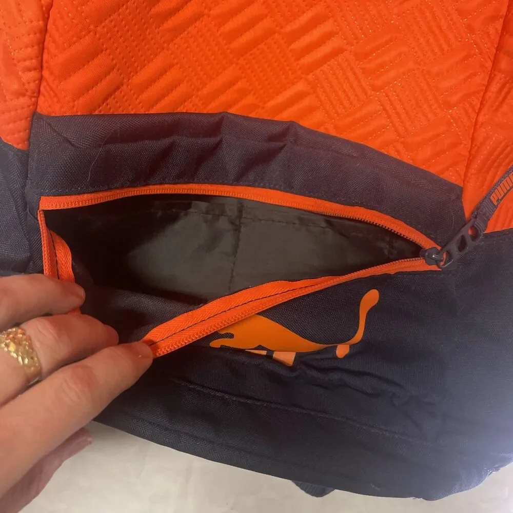 PUMA Backpack - 18 Inch - Orange & Navy Blue - Excellent Condition